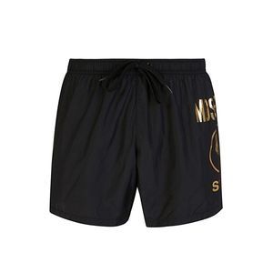 Moschino Swim Men's Flamingo Logo Swim Shorts Black